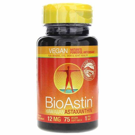 BioAstin Vegan 12 Mg Hawaiian Astaxanthin, NXH
